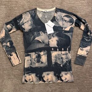 Psycho #1 Graphic V Neck Cashmere Sweater